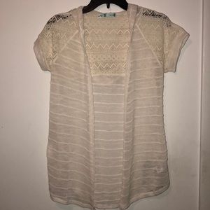 Cream Hooded Cardigan